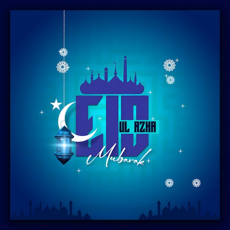 PSD eid al adha mubarak islamic festival social media banner or instagram post template