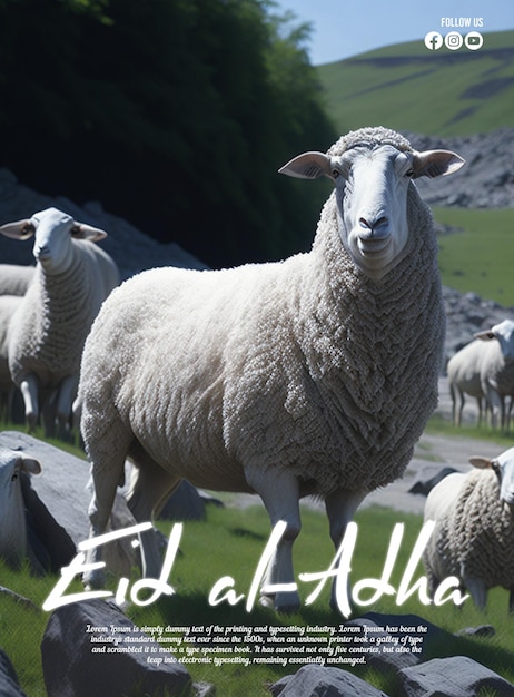 Eid al adha mubarak-sjabloon