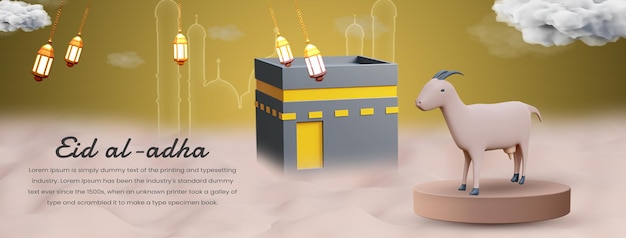 Eid al adha social media cover template or eid social media cover design