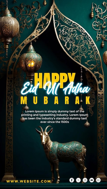 PSD eid al adha social media post design