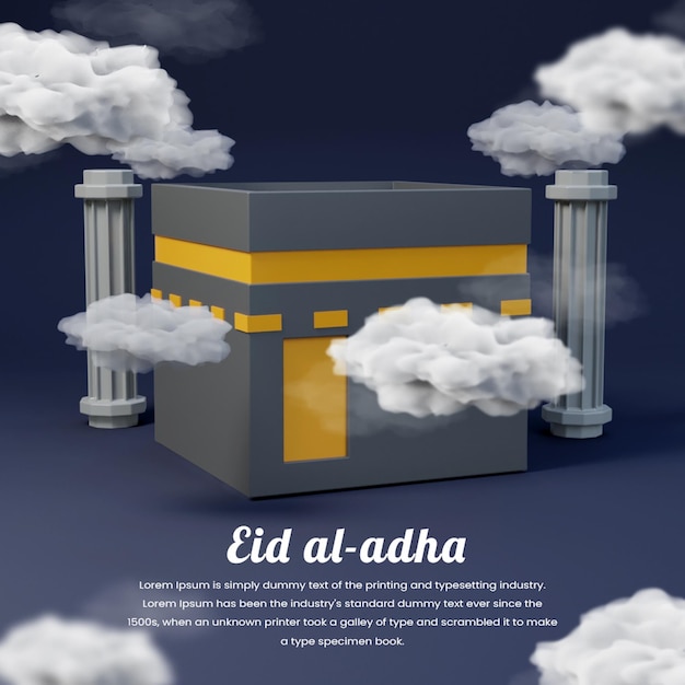 PSD eid al adha social media post or eid mubarak social media post or eid instagram post
