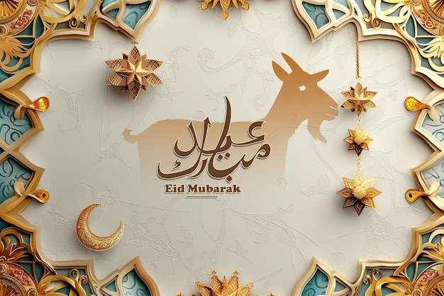 Eid al adha speciale begroeting achtergrond