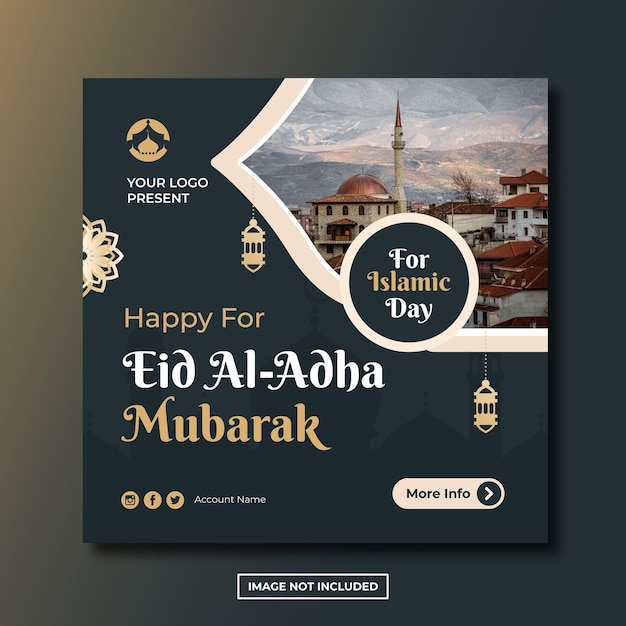 Eid Al Adha Szablon Do Edycji Na Instagramie W Mediach Społecznościowych