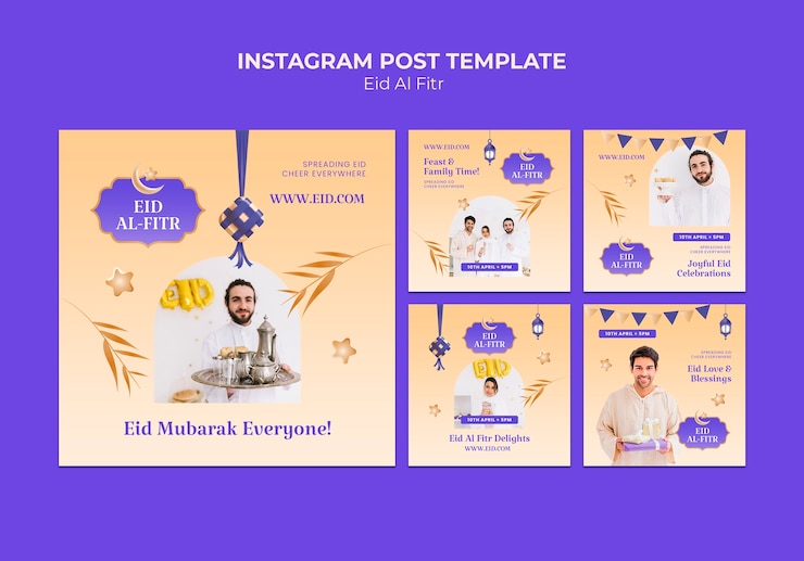 PSD посты в instagram по случаю празднования ид аль-фитра