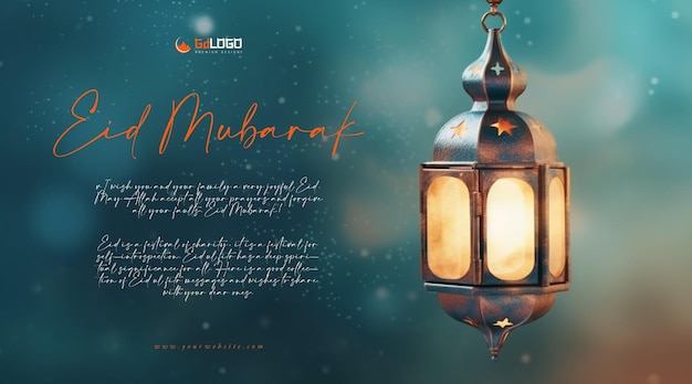 PSD eid al fitr greeting card