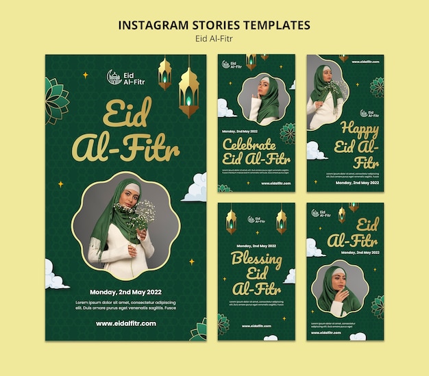 Eid al-fitr instagram verhalen sjabloon