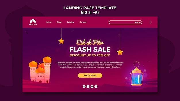 Eid al-fitr landing page template