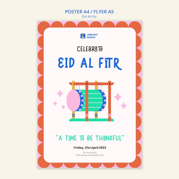 PSD eid al fitr  template design