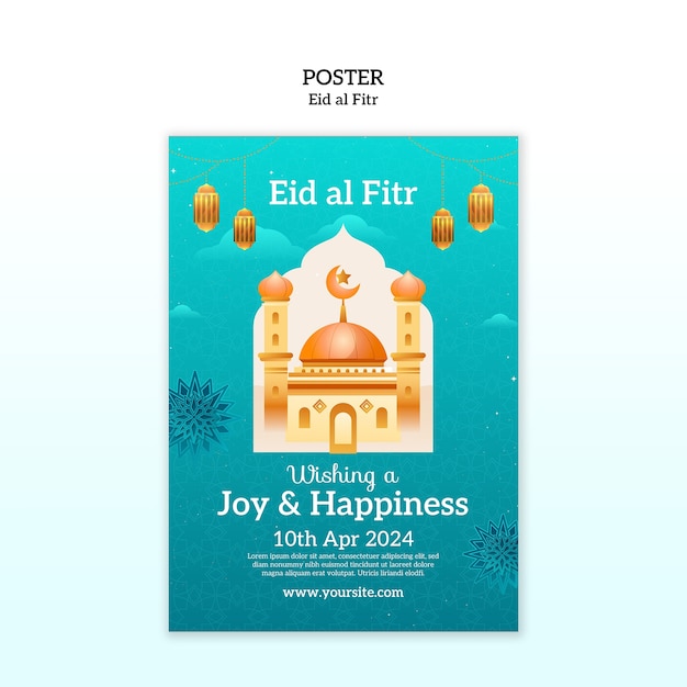 PSD eid al fitr template design