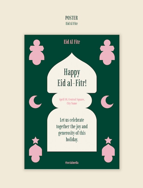 PSD disegno del modello di eid al fitr