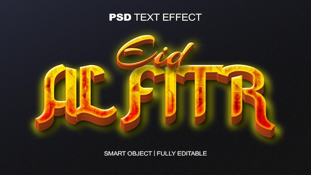 PSD eid al fitr text effect