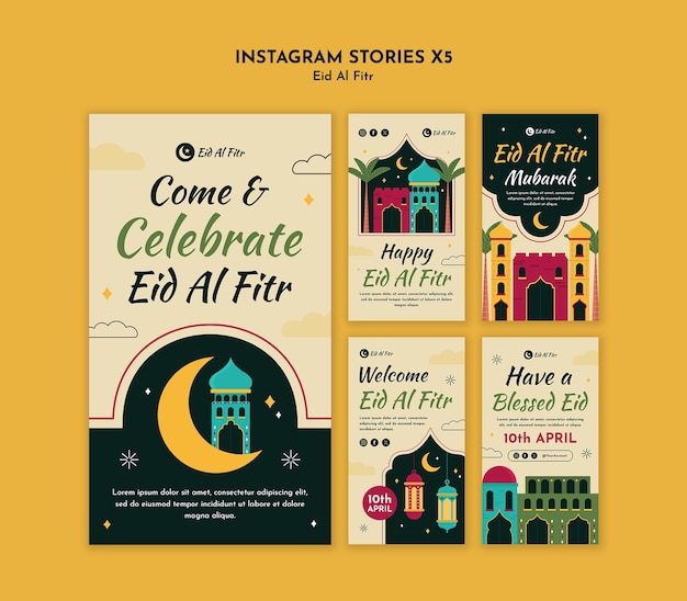 Eid al fitr viering instagramverhalen