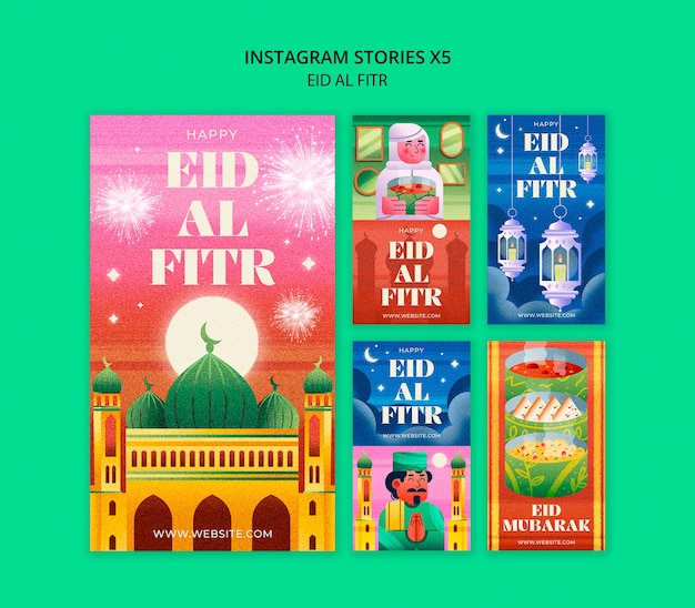 Eid al fitr viering sjabloon