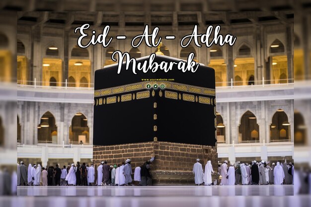 Eid al-mubarak (イーダ・アラダ・ムバラック) のソーシャルメディアのバナーテンプレート