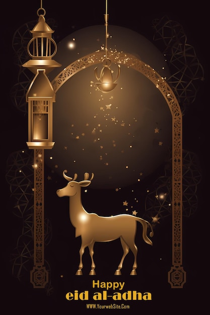 eid celebration greeting card muslim festival