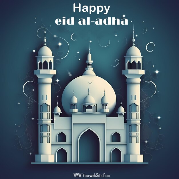 eid celebration greeting card muslim festival