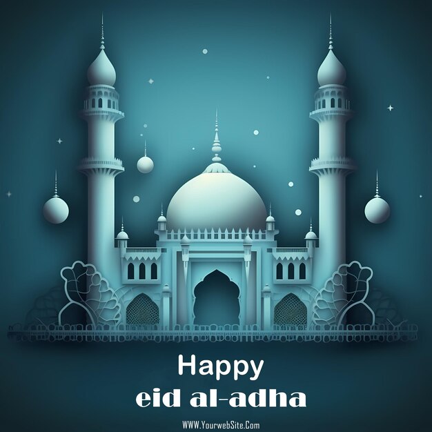 Eid celebration greeting card muslim festival