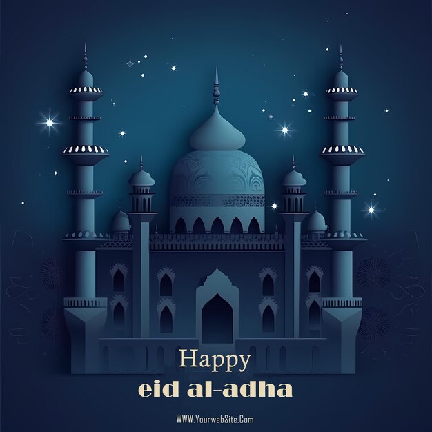 eid celebration greeting card muslim festival