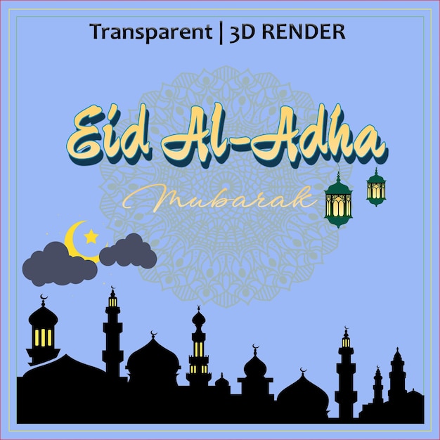 PSD eid happy eid al adha eid greetings islamic festival religious day sacrifice day hajj holy event