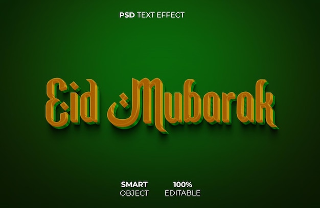 Eid mubarak 3d-teksteffect