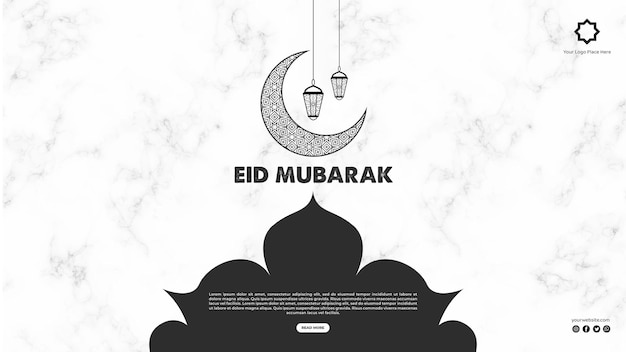 PSD eid mubarak 및 eid ulfitr 소셜 미디어 배너 템플릿