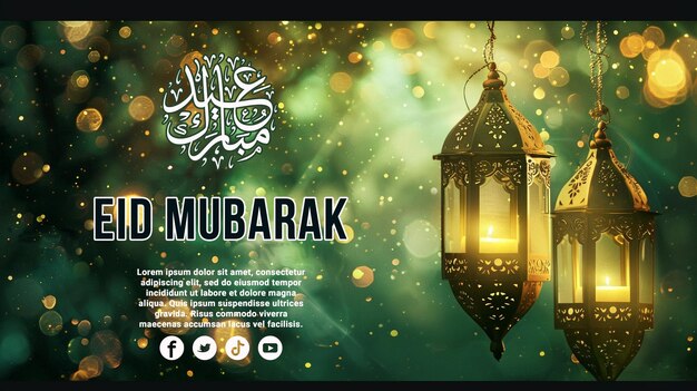 PSD eid mubarak background