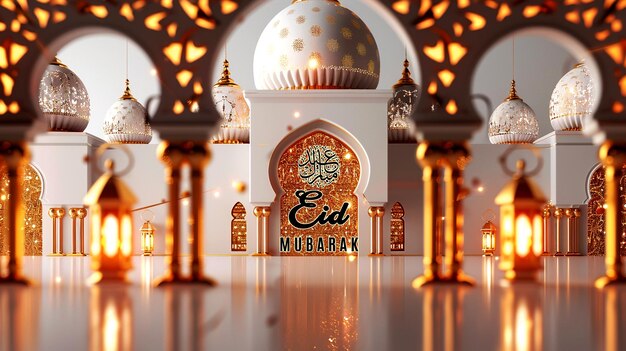 PSD eid mubarak card design