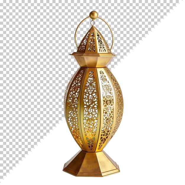 Eid mubarak and eid ul fitr islamic ornaments on isolated transparent background