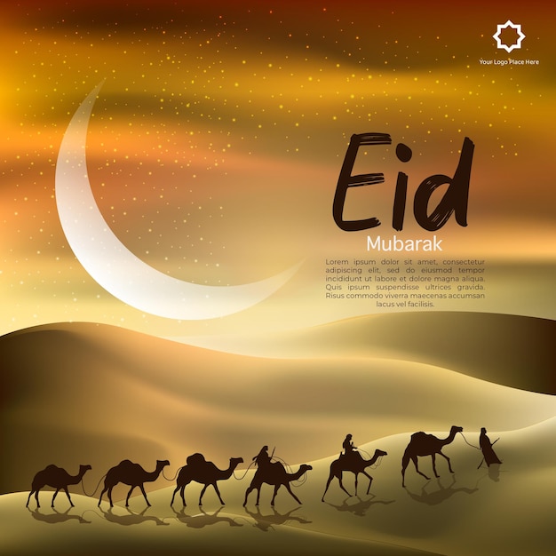 Eid mubarak and eid ulfitr social media banner template