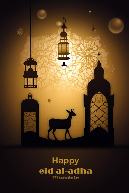 eid mubarak festival decorative greeting background Creative design