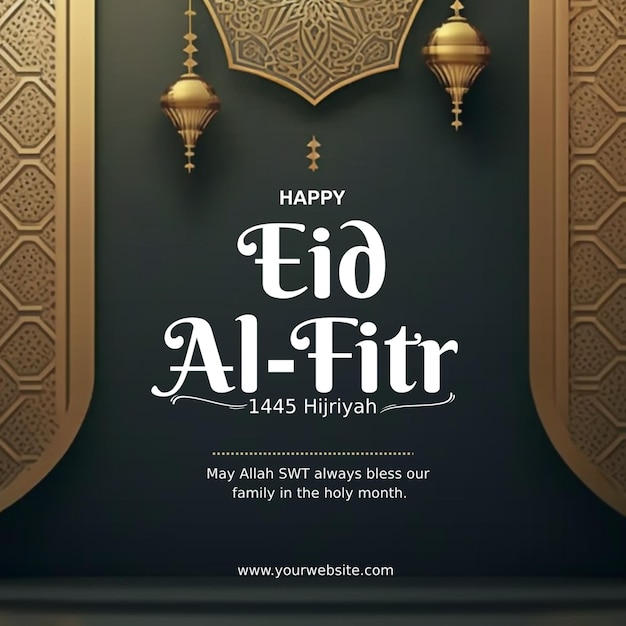 PSD eid mubarak flayer design muzułmanie festiwal holi uroczystość eid