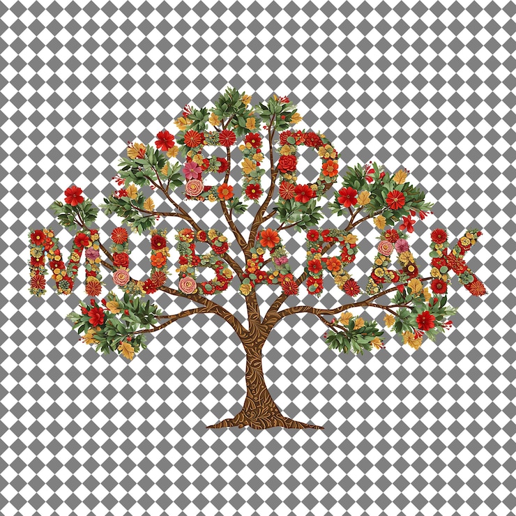 PSD eid mubarak floral art beautiful islamic calligraphy design