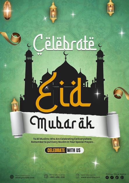 Eid mubarak flyer