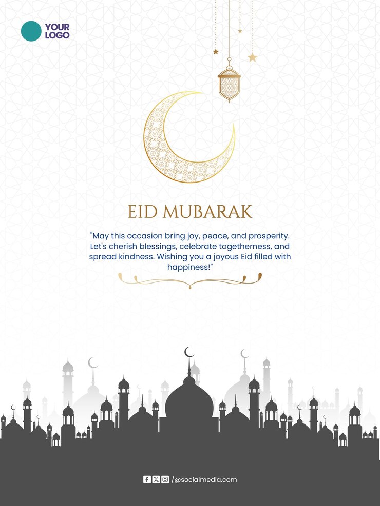 PSD eid mubarak greeting card