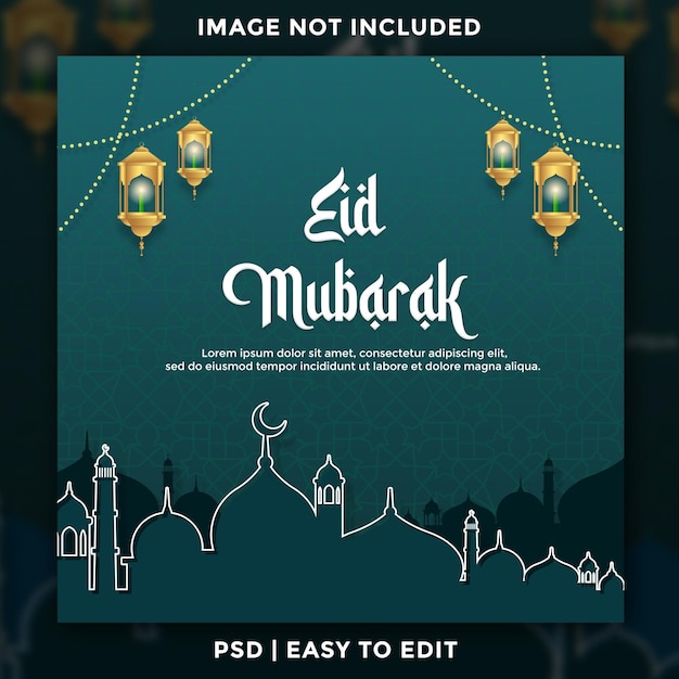 eid mubarak ramadan luxury template