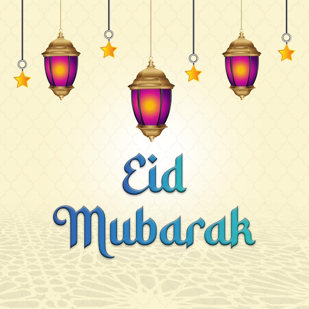 Eid mubarak social media posterontwerp