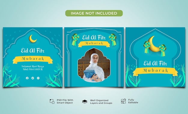 Eid Mubarak Social Media Template Collectie