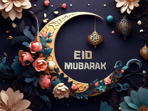 PSD eid mubarak template