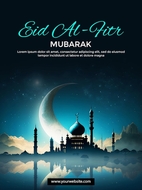 Eid mubarak webbanner en sociale media