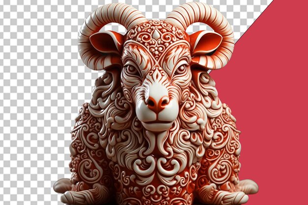 Eid mubarak with a decorative goat png