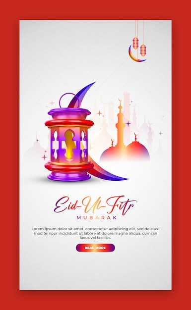 Eid mubarik and eid ul fitr instagram and facebook story template