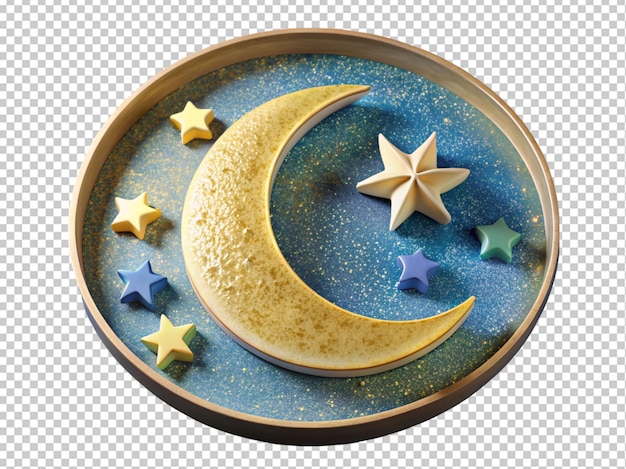 Eid and ramadan lantern or moon stars