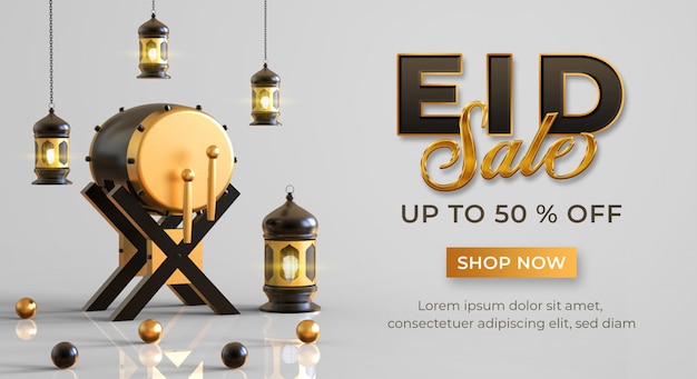 Eid sale banner template