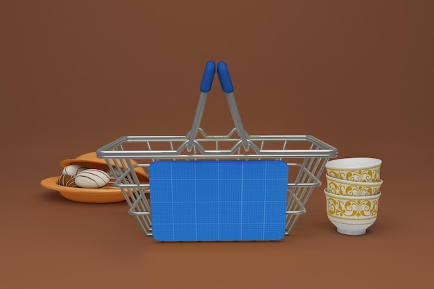 Eid Shopping Basket Mockup