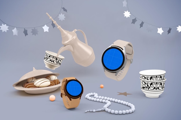 Mockup classico di eid smart watch