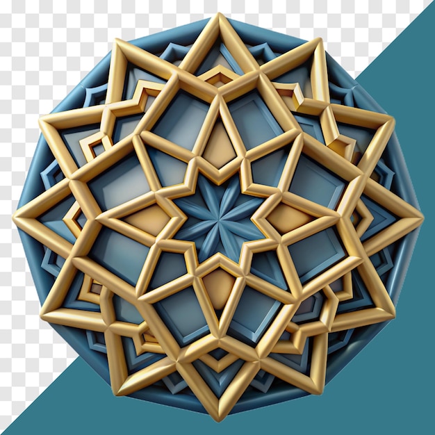 PSD eid ul adha islamic geometric pattern 3d elements clipart png psd