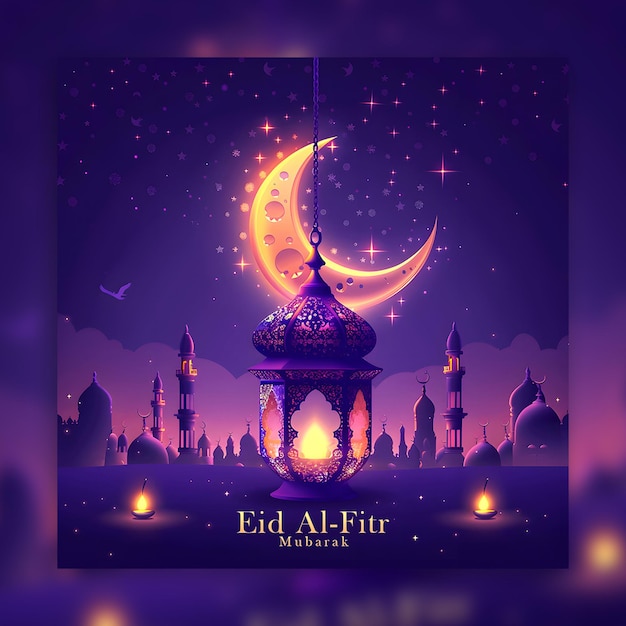 PSD eid ul fitr social media and ramadan kareem islamic festival social media post design