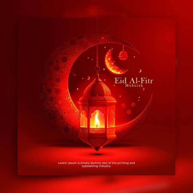 PSD eid ul fitr social media and ramadan kareem islamic festival social media post design