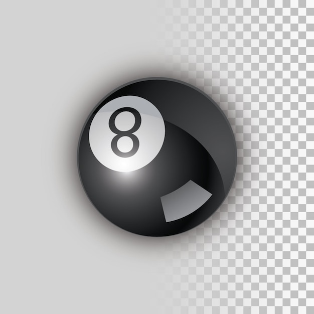 Eight ball snooker isolated for sports concept