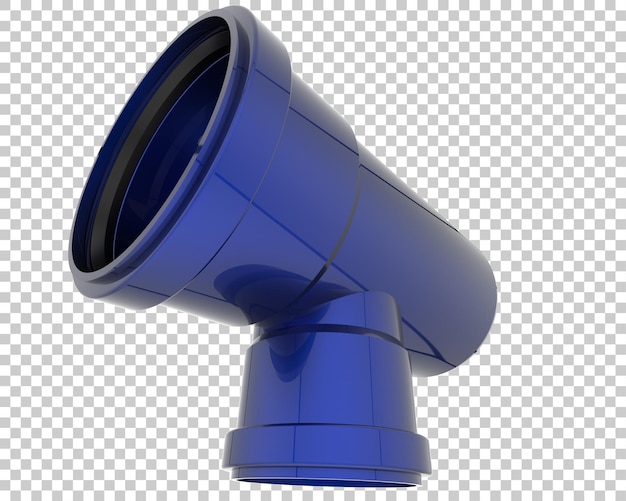 Eindpijp geïsoleerd op transparante achtergrond 3D rendering illustratie